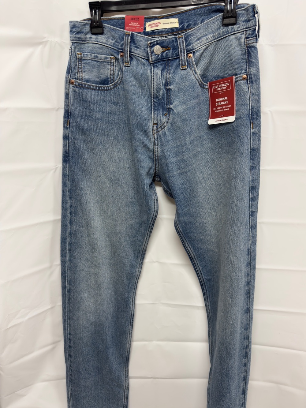 30x32 Levi's Men's Light Blue Straight Jeans A2